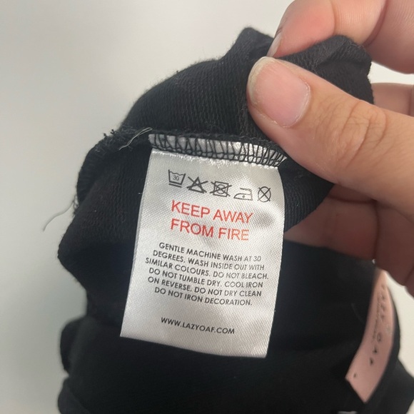 Lazy oaf Weirdo Romper size uk 6 us 2 black/red/pink heart - Picture 9 of 10